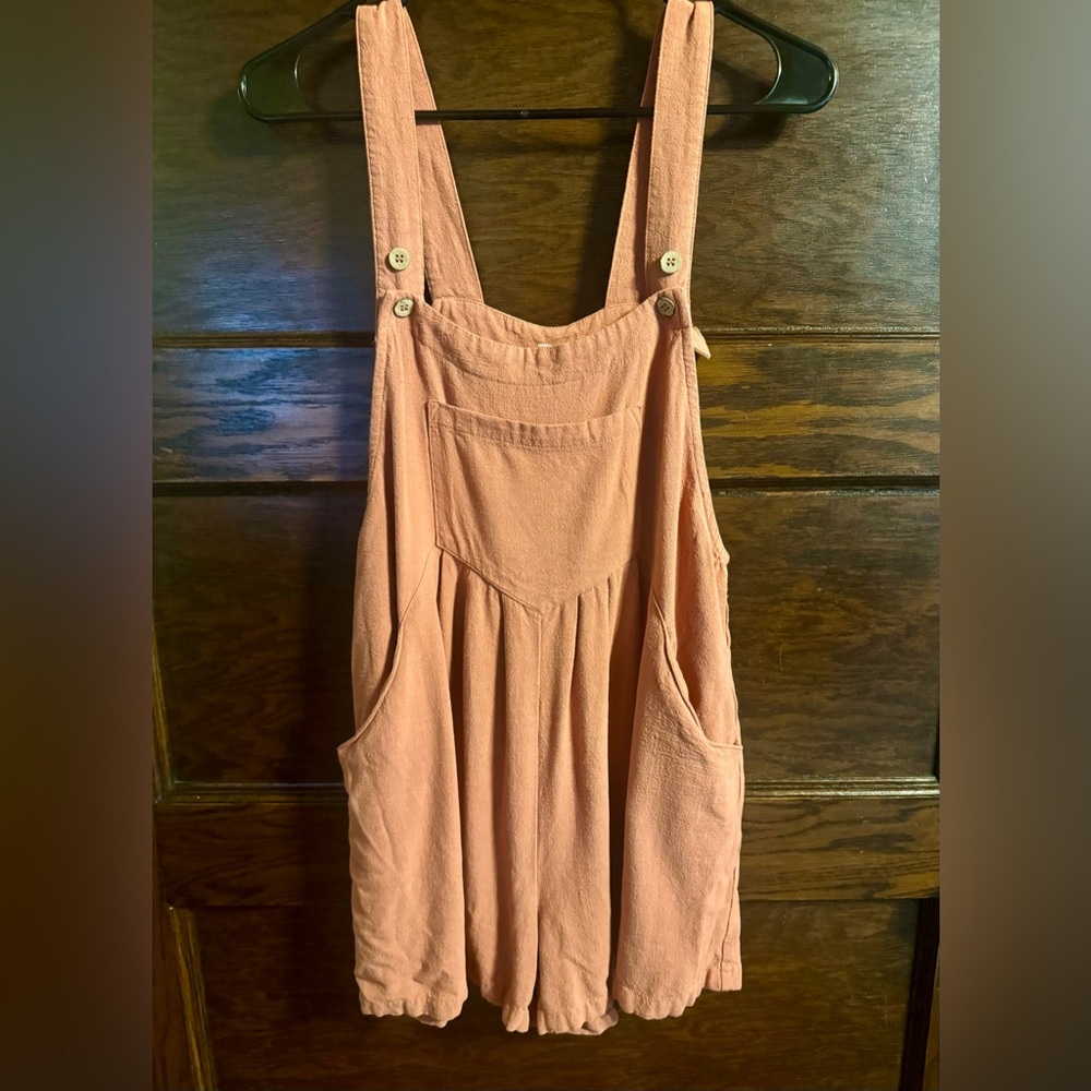 Amazon Women Pink Peach Romper Overalls